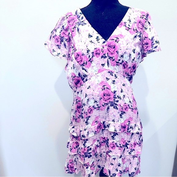 LoveShackFancy Dresses & Skirts - Love shack fancy Higgins Tiered Cotton-Silk Mini Dress Size 12
